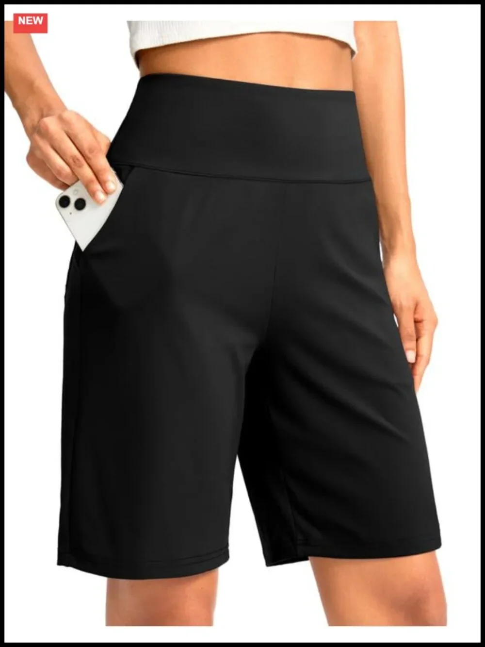 High Waisted Bermuda Shorts for Women 9